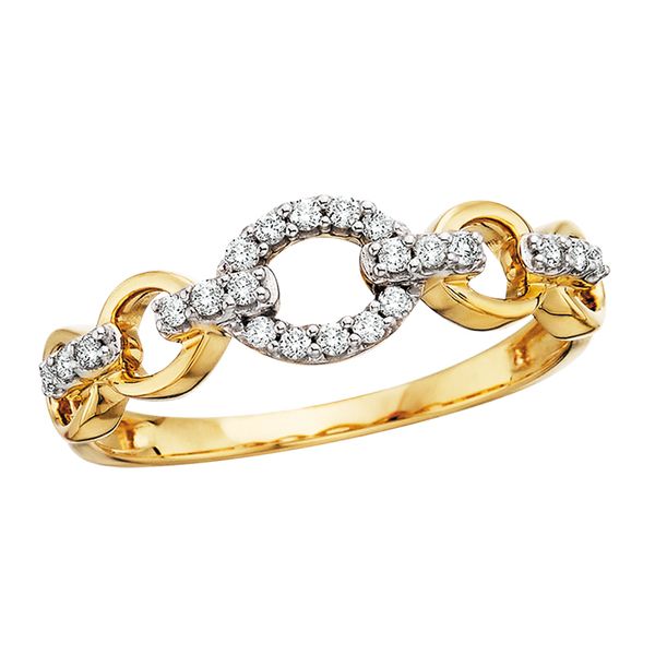 10KY Diamond Link Ring David Mann, Jeweler Geneseo, NY