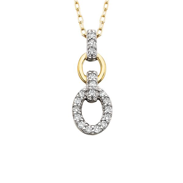 10KY Diamond Link Pendant David Mann, Jeweler Geneseo, NY