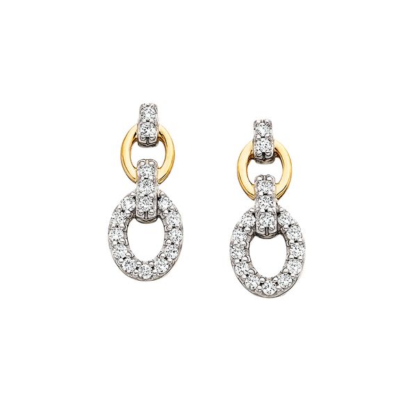 10KY Diamond Link Earrings David Mann, Jeweler Geneseo, NY