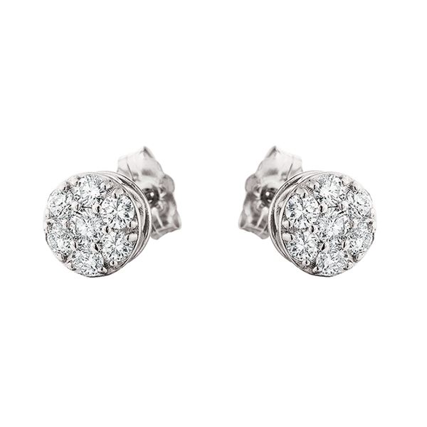 Diamond Cluster Earrings David Mann, Jeweler Geneseo, NY