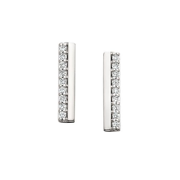 10KW Diamond Bar Earrings David Mann, Jeweler Geneseo, NY