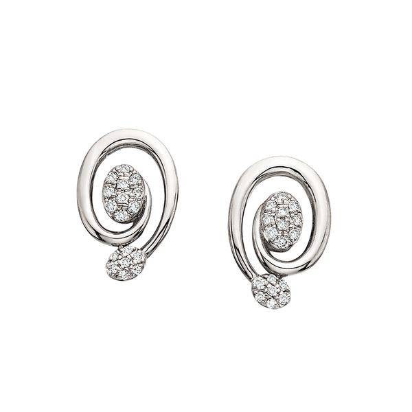 10KW Diamond Swirl Earrings David Mann, Jeweler Geneseo, NY