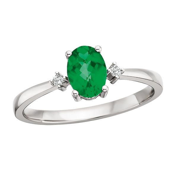 10K Lab Emerald & Dia. Ring David Mann, Jeweler Geneseo, NY