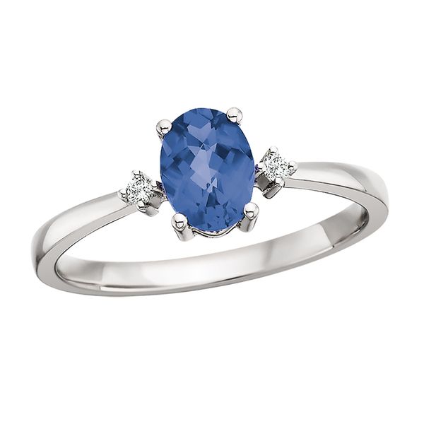 10K Lab Sapphire & Dia Ring David Mann, Jeweler Geneseo, NY