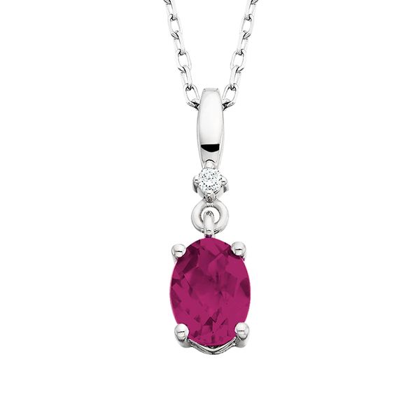 Rhodolite & Diamond Pendant David Mann, Jeweler Geneseo, NY