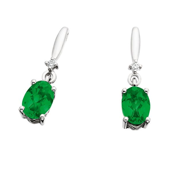 10KW  Lab Emerald Earrings Nesemann's Diamond Center Plymouth, WI