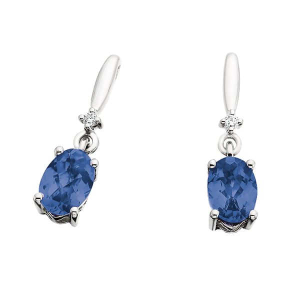 10KW  Lab Sapphire Earrings David Mann, Jeweler Geneseo, NY