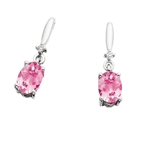 Lab Pink Sapphire Earrings Leitzel's Jewelry Myerstown, PA
