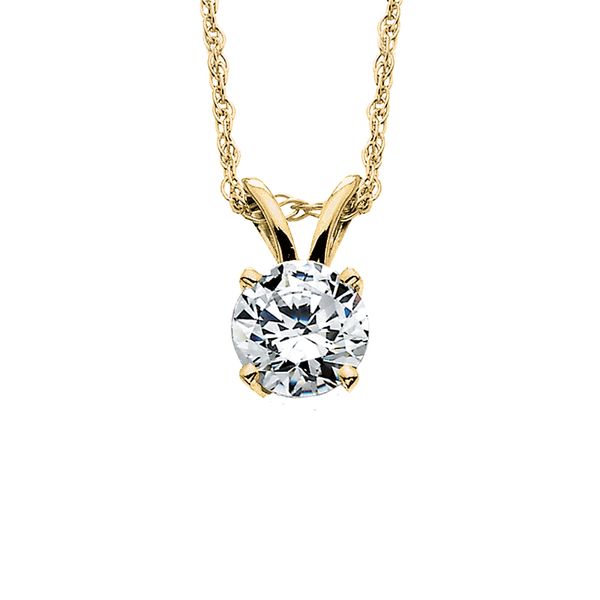 14K Round Diamond Pendant David Mann, Jeweler Geneseo, NY
