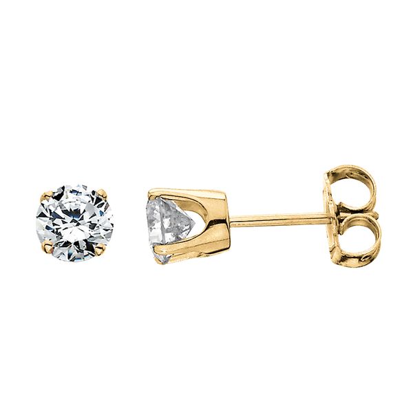 14K Round Diamond Earrings Leitzel's Jewelry Myerstown, PA