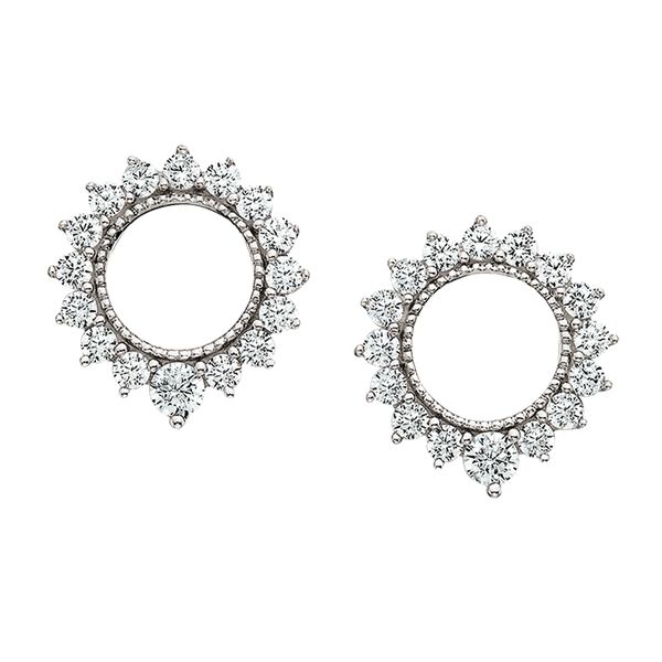 14K Diamond Circle Earrings David Mann, Jeweler Geneseo, NY