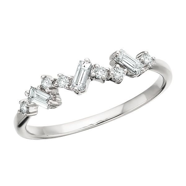 14K White Diamond Scatter Ring David Mann, Jeweler Geneseo, NY