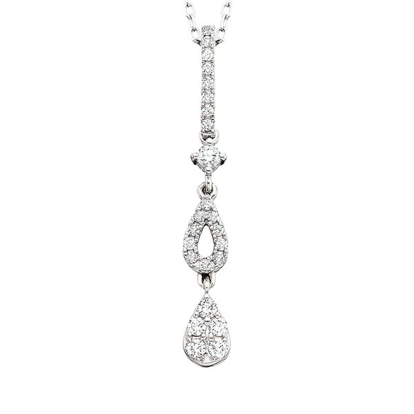 14K Diamond Drop Pendant David Mann, Jeweler Geneseo, NY