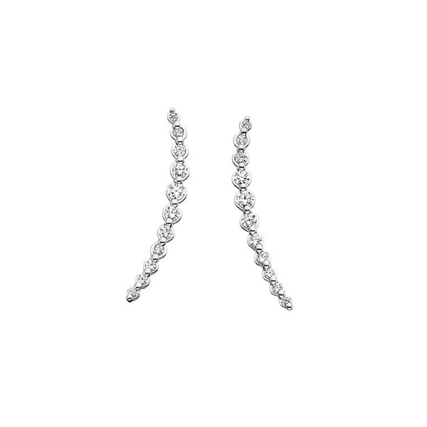 14K White Diamond Earrings 1/4ct. David Mann, Jeweler Geneseo, NY