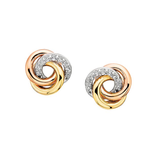 SS & CZ  Love-Knot Earrings.  David Mann, Jeweler Geneseo, NY