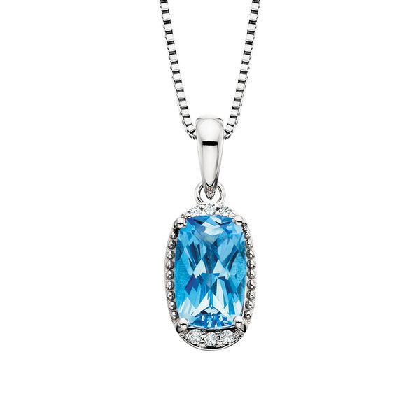 SS Blue Topaz Pendant David Mann, Jeweler Geneseo, NY