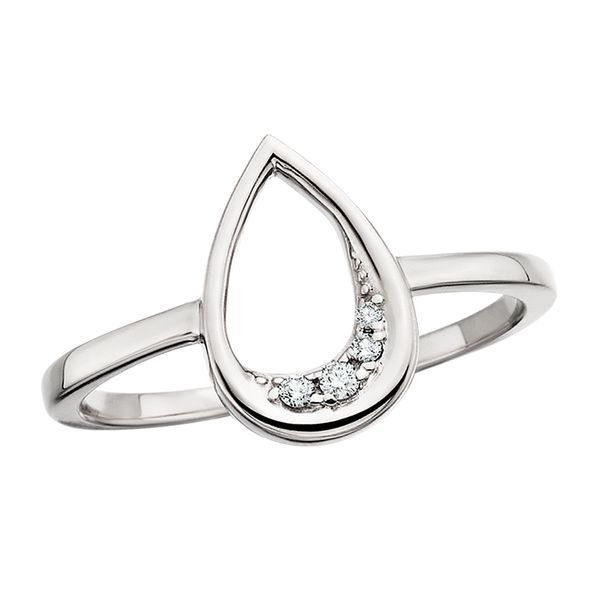 SS Diamond Pear Ring David Mann, Jeweler Geneseo, NY