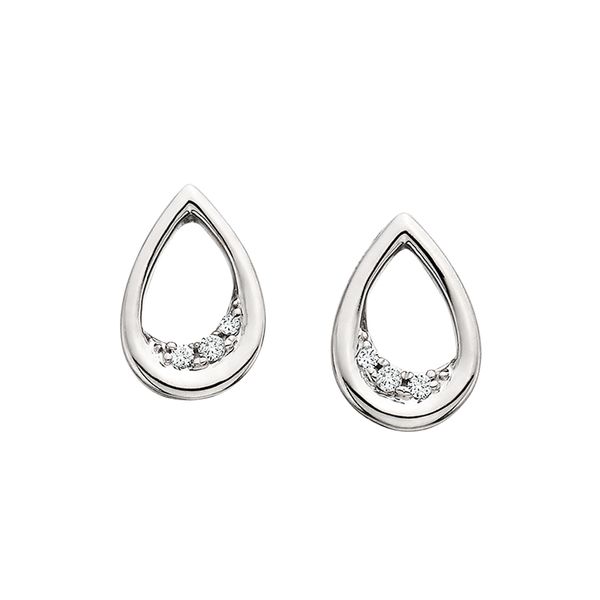 SS Diamond Pear Earrings David Mann, Jeweler Geneseo, NY