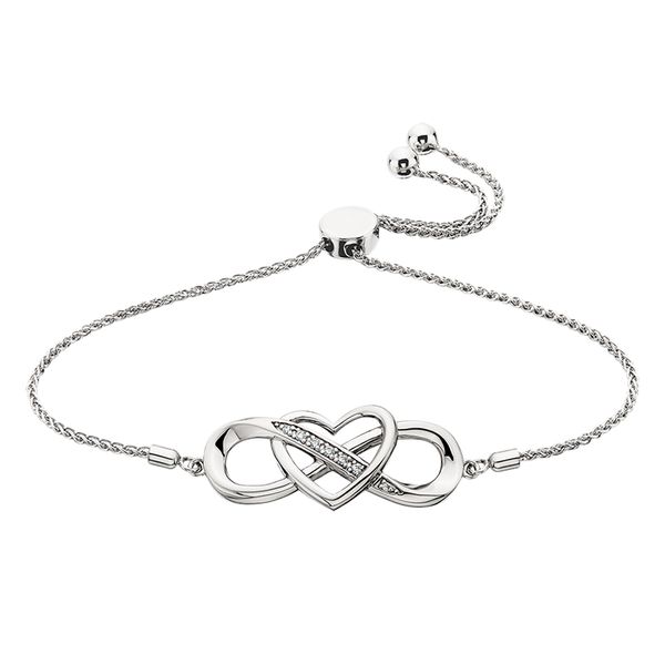 SS Infinity Heart Bracelet David Mann, Jeweler Geneseo, NY