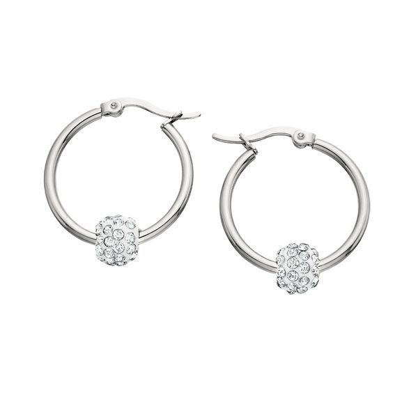 St Crystal Hoop Earrings David Mann, Jeweler Geneseo, NY