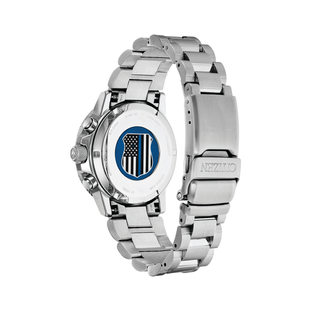 Citizen Men's Thin Blue Line Watch Image 4 Score's Jewelers Anderson, SC