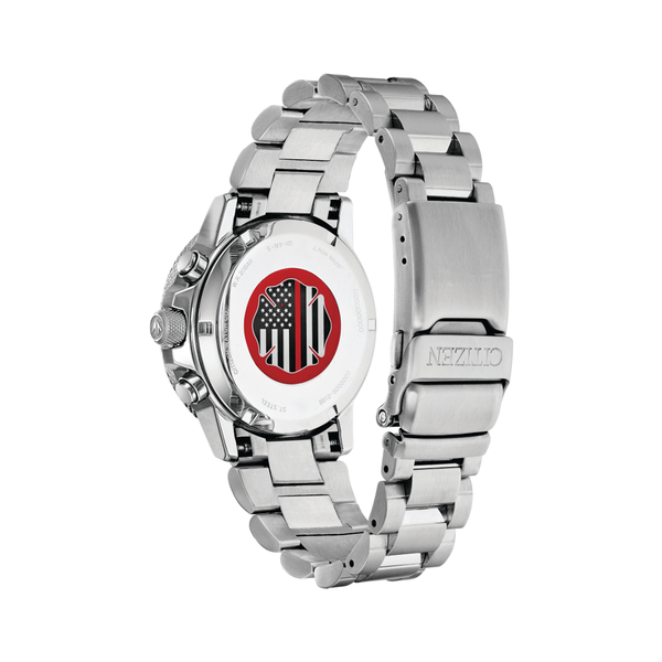 Citizen Men's Thin Red Line Watch Image 3 Score's Jewelers Anderson, SC