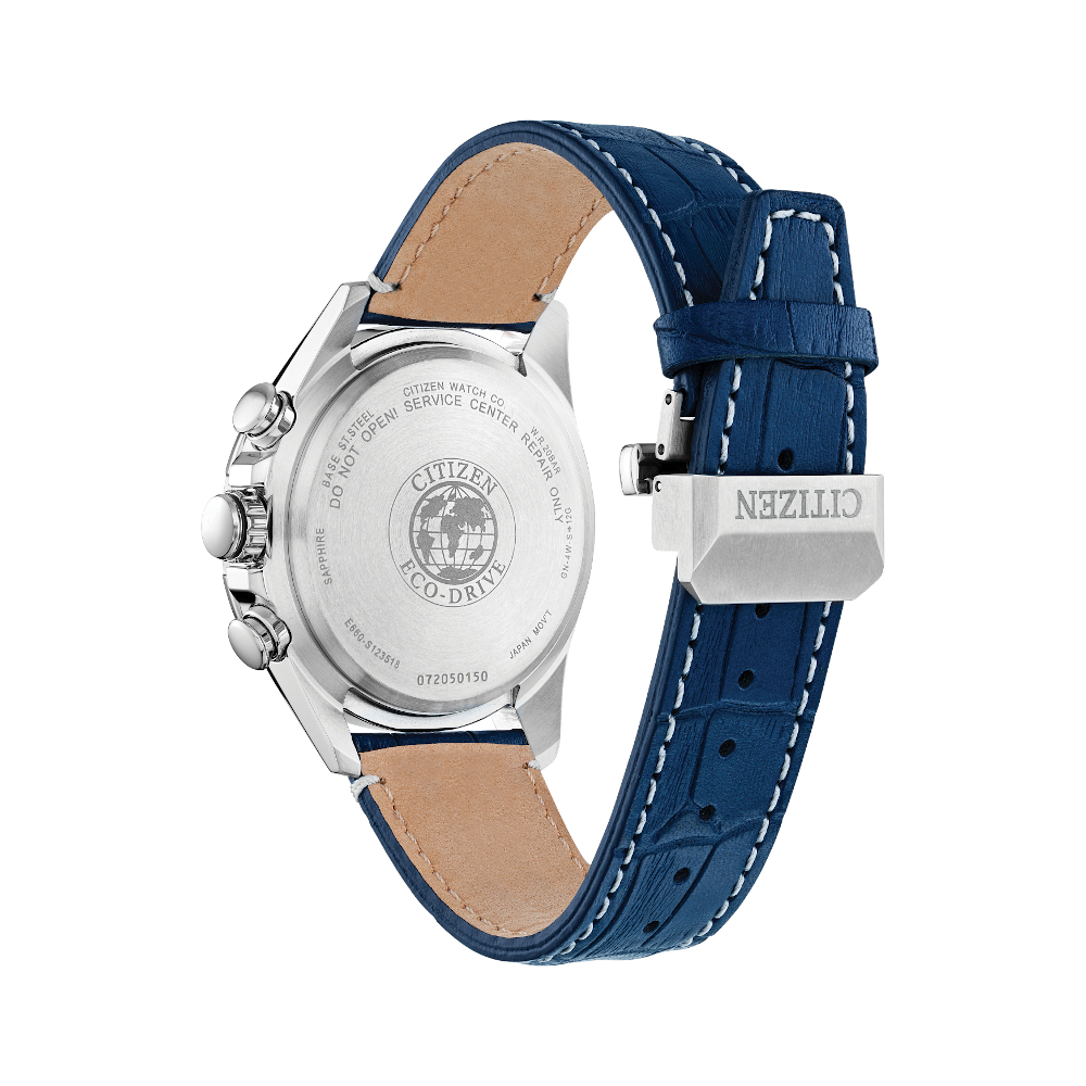 MEN ECO WR200 SS STRA BLUE Image 3 Griner Jewelry Co. Moultrie, GA
