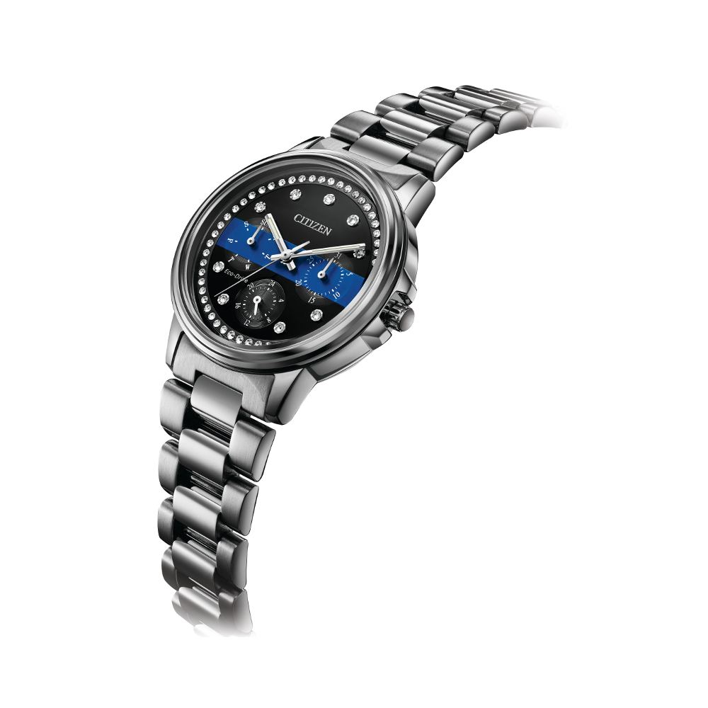 Citizen Women's Thin Blue Line Watch Image 2 Griner Jewelry Co. Moultrie, GA