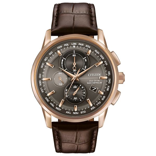 CITIZEN Eco-Drive Sport Luxury World Chrono Mens Watch Stainless Steel Collier's Jewelers Whiteville, NC