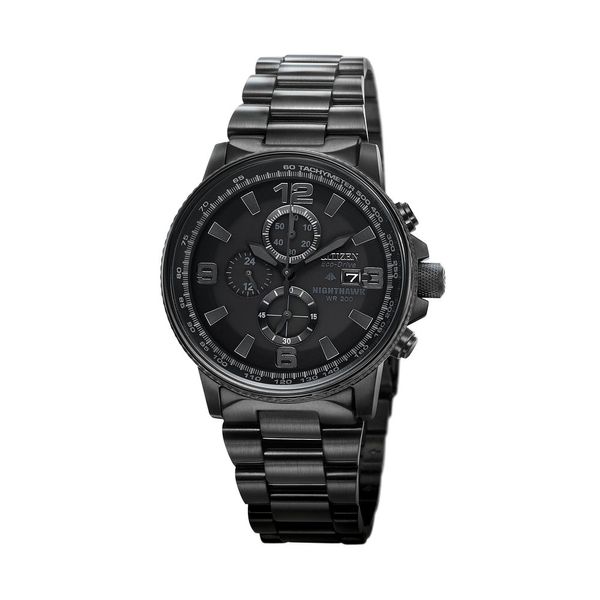 CITIZEN Eco-Drive Quartz Nighthawk Mens Watch Stainless Steel House of Silva Wooster, OH