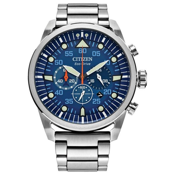 CITIZEN Eco-Drive Quartz Avion Mens Watch Stainless Steel Hannoush Jewelers, Inc. Albany, NY
