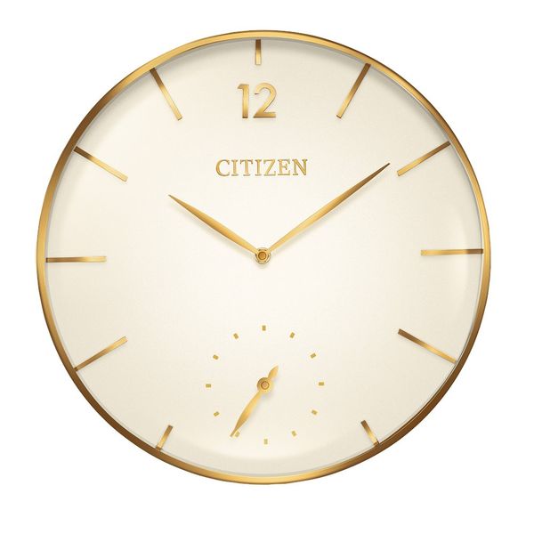 CITIZEN CC2034 Reception - Large Wall clock - gold tone The Stone Jewelers Boone, NC