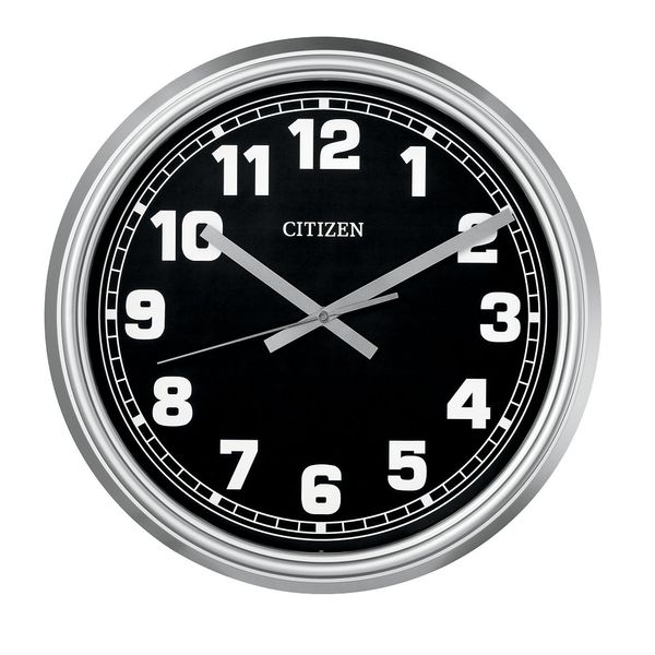 CITIZEN CC2037 Chicago - Outdoor Wall Clk - silver House of Silva Wooster, OH