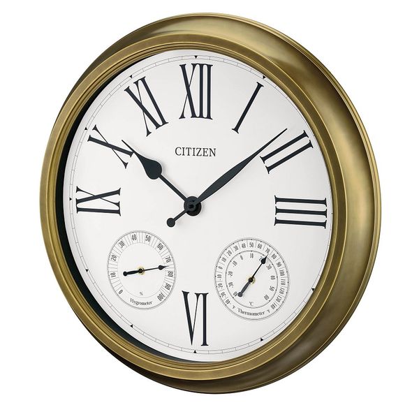 CITIZEN CC2122 Yosemite - Large outdoor Wall Clk - Agd gold Image 2 The Stone Jewelers Boone, NC
