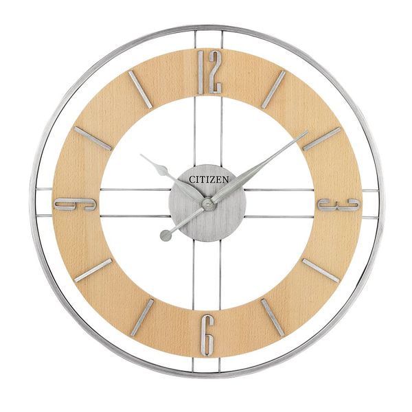 CITIZEN CC2123 Artemis - Large Wall Clocks - Brushed Steel Falls Jewelers Concord, NC