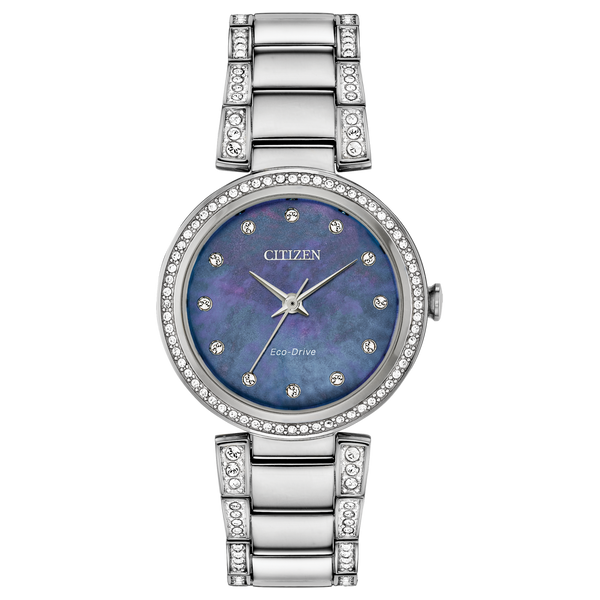CITIZEN Eco-Drive Quartz Crystal Ladies Watch Stainless Steel Score's Jewelers Anderson, SC