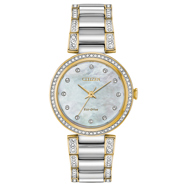 CITIZEN Eco-Drive Quartz Crystal Ladies Watch Stainless Steel House of Silva Wooster, OH