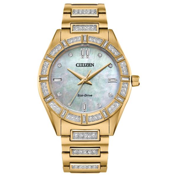 CITIZEN Eco-Drive Quartz Crystal Ladies Watch Stainless Steel The Stone Jewelers Boone, NC