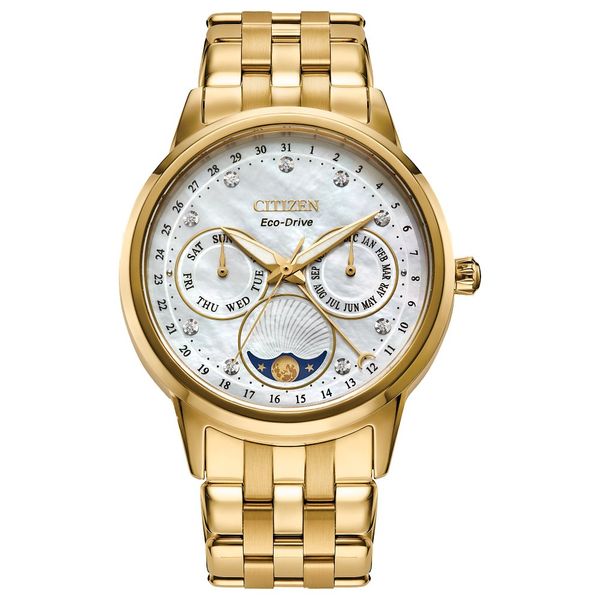 CITIZEN Eco-Drive Dress/Classic Calendrier Ladies Watch Stainless Steel Lewisburg Diamond & Gold Lewisburg, WV
