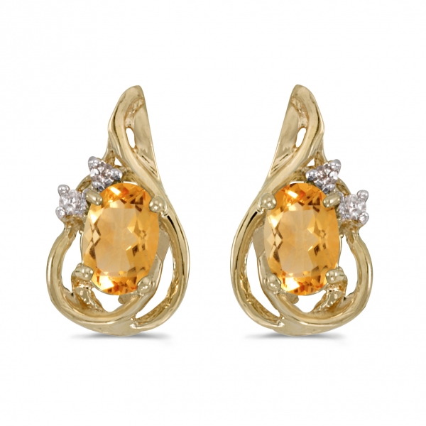 citrine teardrop earrings