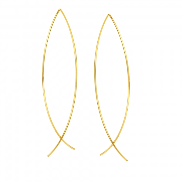 14K Yellow Gold Threader Wire Earrings Davidson Jewelers East Moline, IL