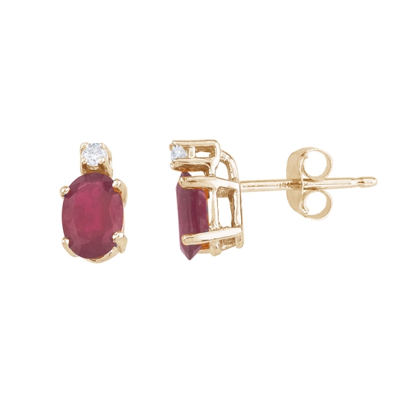 14k ruby earrings