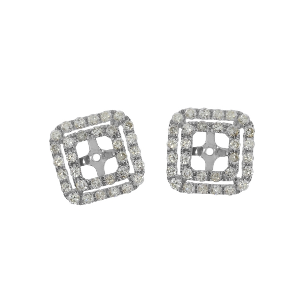 14K White Gold Diamond Earring Jackets Davidson Jewelers East Moline, IL