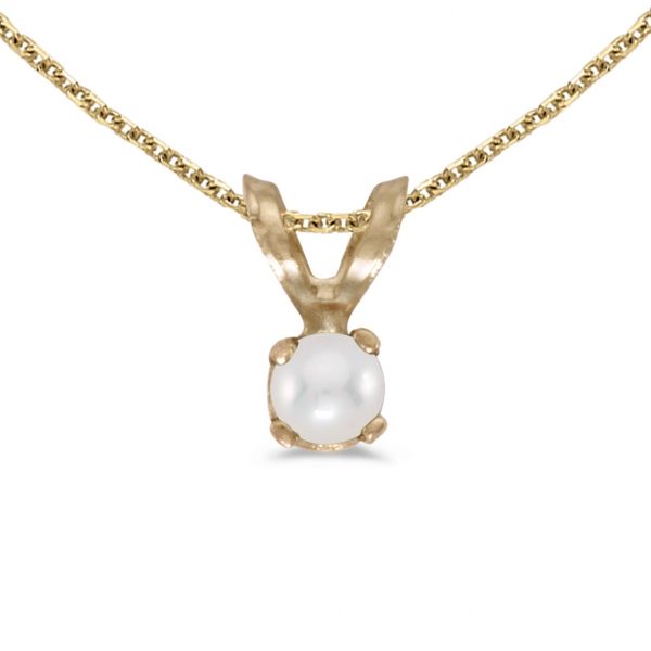 14k Yellow Gold Freshwater Cultured Pearl Pendant Davidson Jewelers East Moline, IL