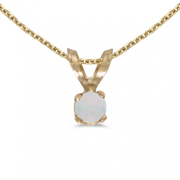 14k Yellow Gold Round Opal Pendant Davidson Jewelers East Moline, IL