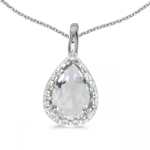 white topaz pendant