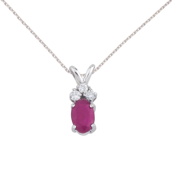 ruby pendant with diamonds