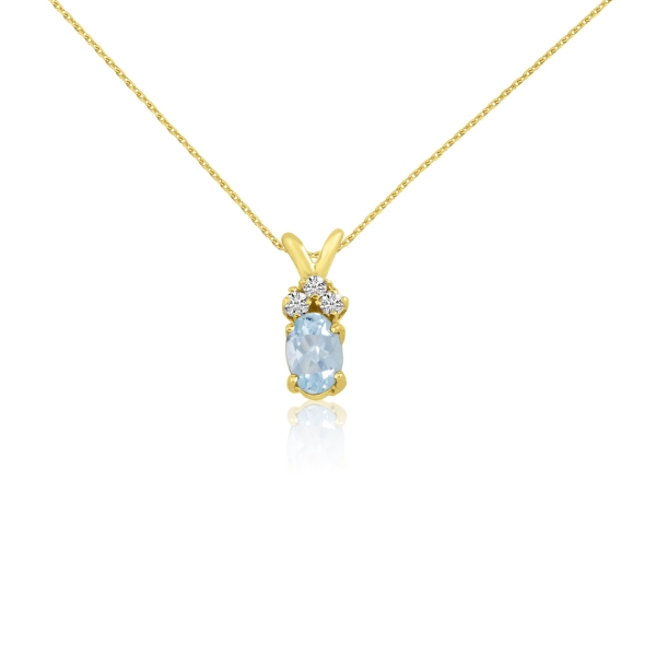 aquamarine pendant yellow gold