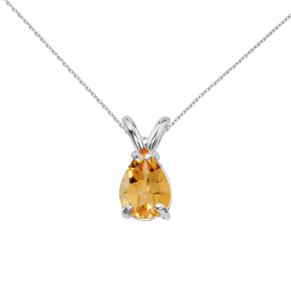 pear shaped citrine pendant