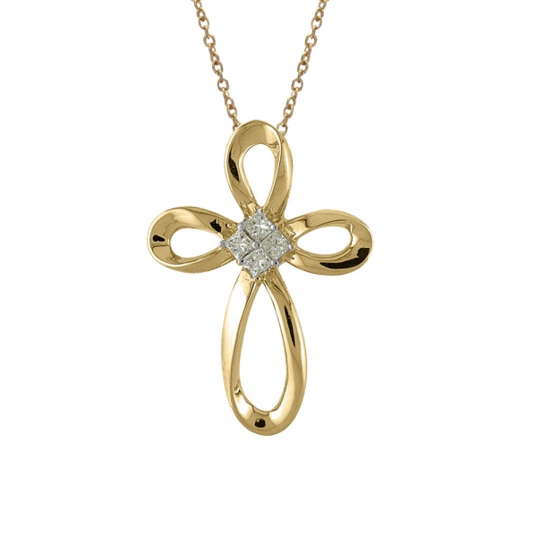 14k Yellow Gold Princess Diamond Cross Pendant P8988 Karen S Jewelers Oak Ridge Tn - 14k Yellow Gold Cross Pendant 14k Yellow Gold Princess Diamond Cross Pendant P8988 Karen S Jewelers Oak Ridge Tn - 14k Yellow Gold Cross Pendant